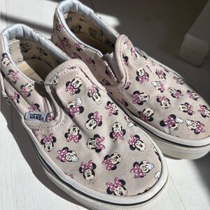 Girls size 13 Vans Pink Disney Minnie Mouse Slip-On Sneakers